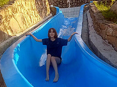 Stepsister Gets Stuck On The Slide, I Offer Her Help In Exchange For Fucking Her