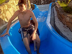 Stepsister Gets Stuck On The Slide, I Offer Her Help In Exchange For Fucking Her