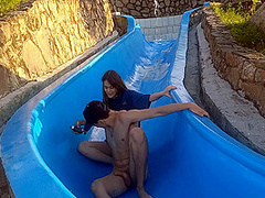 Stepsister Gets Stuck On The Slide, I Offer Her Help In Exchange For Fucking Her
