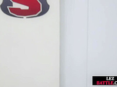 Public lezdom wrestling pussyeating