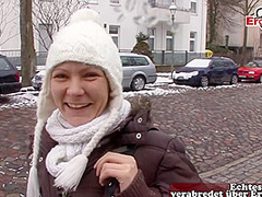 Saxon German Teen Persuaded On The Street To Sex Casting