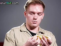 Panty fetish janitor fucks tattooed babe in locker room