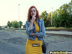 Picked up inked slut outdoor banged in her tight pussy