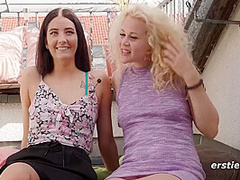 Facesitting On The Roof Terrace With Helena And Line