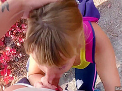 Sasha Bikeyeva In Pov Outdoors Amateur Blowjob In The Mountains On A Cliff Of The Sea. Facial 7 Min