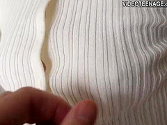 18 Year Cute Girl Outdoor With Mini Skirt