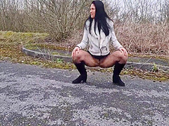 Nicky Brill In Outdoor With No Panties And Peeing 6 Min