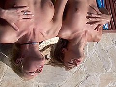 Alexa Weix And Electra Angel Have A Threesome With The Pool Guy - BANG!