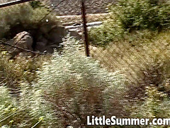 Little Summer In Pee Outdoor And Rubbing Orgasm
