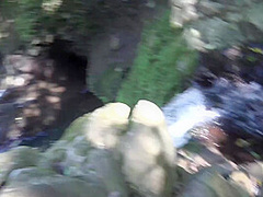 Blonde Cutie Getting Her Tight Pussy Fucked In The Forest