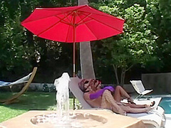 Two Slutty Blondes With Big Tits Enjoy While The Guy Gives Them Anal Drilling