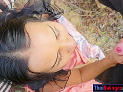 Busty Thai MILF slut Joon Mali cant get enough cocks to suck