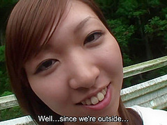 Half Japanese buddy with a camera has sex right on the road