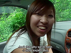 Half Japanese buddy with a camera has sex right on the road