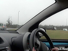 Short Hair British MILF Flashing and Pissing all Over Town for UK-Flashers