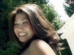 Wealthy Asian Beauty Begs For Her Gardeners Big Cock In Her Pussy