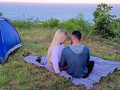 Risky Sex Real Amateur Couple Fucking At Camp