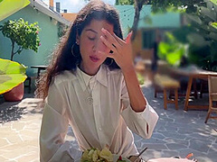 Katty West - I Asked A Friend To Cum On My Face In A Cafe So I Could Eat Food With Sperm - Public Cumwalk 10 Min