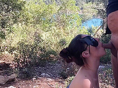 Public No Hands Deepthroat With Cum In Mouth On Sainte Victoire