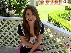 Sexy teen showing her body at casting