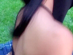 Raunchy Asian Cutie With Big Saggy Tits Loves Taking Hard Dick Outdoors