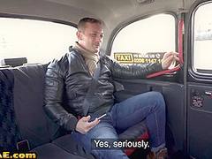 Titfucked cab bae in stockings pussysmashed by client cock