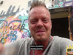 German public MILF gets banged outdoor on first sex date