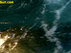 Cockhungry 21yo babe pussydrilled outdoors by the pool