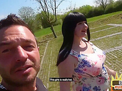 Chubby German public lady POV fucked outdoor by sex date