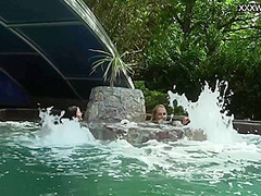 Hot Pornstar - Sexy Girls Eating Pussy By The Pool