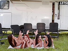 Step Family Fun In Vacation With Milena Ray, Black Angel And Lia Lin