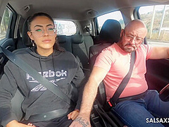 Please Drive Safe! Cute Latina Krista Reves gets Fucked in the Car for SalsaXXX