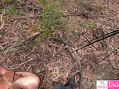 Rough Sex - Kinky Forest Girl Bdsm Bondage And Humiliating Rough Fuck With Stranger In The Woods
