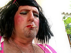 Liz Rainbow Rough Fucking And Squirting By Crossdresser Perverted Freak