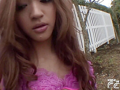 Cute Japanese Chick Gets Her Hairy Cunt Drilled And Creampied Outdoor Pov