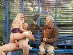 Bus Bench Biddie - RealityKings with JMac, Riley Star