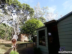 Natural Aussie Marina Lee Orgasming Outdoor for SouthernSins