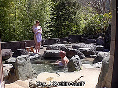 Pale and perfect with huge butt Jun Suehiro outdoor mixed bathing seduction