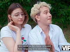 VIP4K. Horny couples lick asses in the woods and fuck with each other