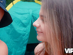 VIP4K. Horny couples lick asses in the woods and fuck with each other