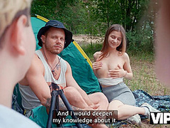VIP4K. Horny couples lick asses in the woods and fuck with each other