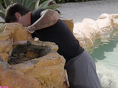 Meet Your New Stepmom At The Pool - Sweet Ass, Miss Raquel And Lucky Fate