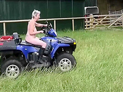 Crazy Naked Matures In Floppy Hats On A Quad Bike
