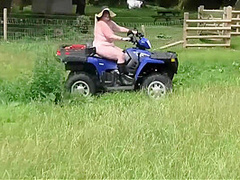 Crazy Naked Matures In Floppy Hats On A Quad Bike