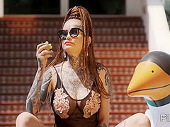 Double Penetration By The Pool For The Horny Girl Korinha