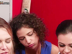 Ir Cfnm Locker Room Cheerleaders Give Femdom Oral