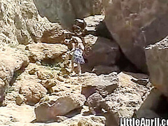 Little April In Hot Teen 18+ Fingers Herself In Outdoor