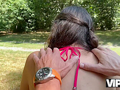 VIP4K. George Uhl fucked hard a young unfaithful wife in the bushes