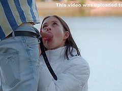 Risky Blowjob On The Beach With Skye Wood
