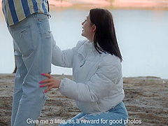 Risky Blowjob On The Beach With Skye Wood